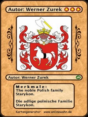 cover image of The noble Polish family Starykon. Die adlige polnische Familie Starykon.